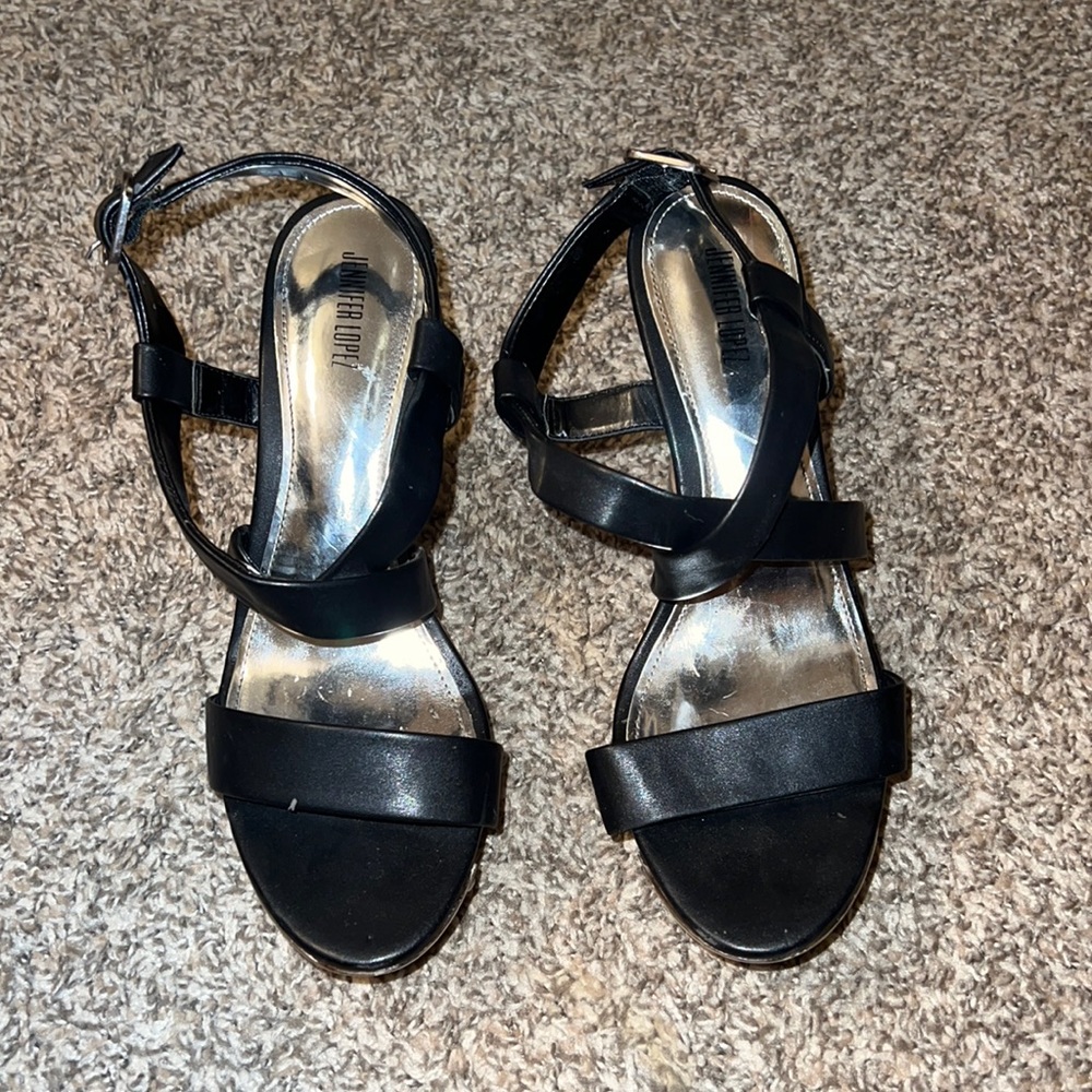 Strappy wedge heels